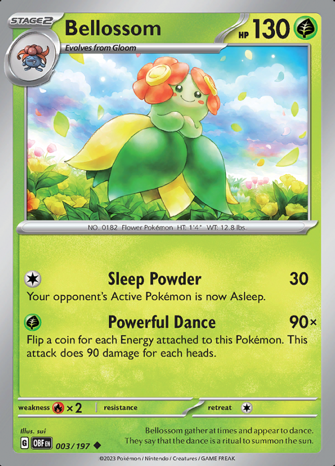 003/197 Bellossom (Uncommon) sv03 Obsidian Flames