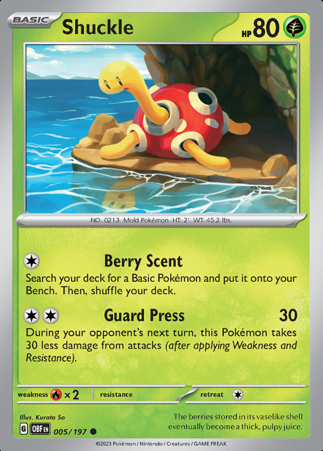 005/197 Shuckle (Uncommon) sv03 Obsidian Flames